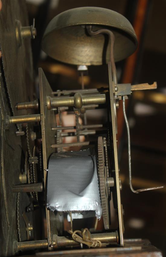 William Greaves, Leicester. A mid 18th century walnut eight day longcase clock, 7ft 3in.